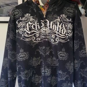 ecko hoodie large. Ed Hardy limited edition. Reversible
